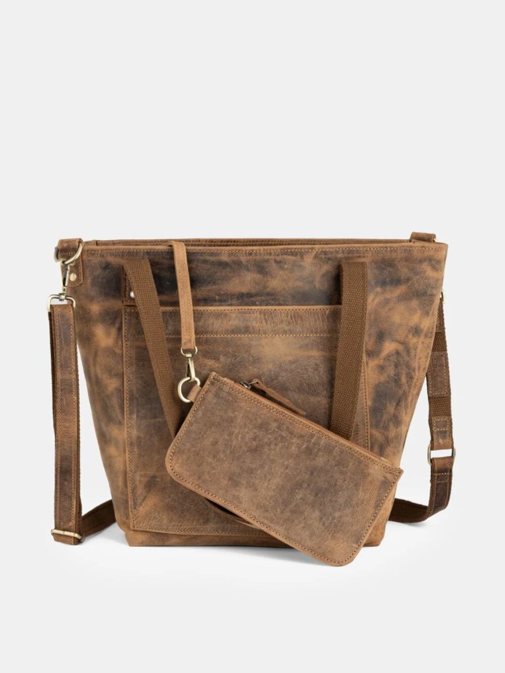 Berliner Bags Verona Leather Tote – Walnut Brown Shoulder / Crossbody Bag - Picture 7 of 9